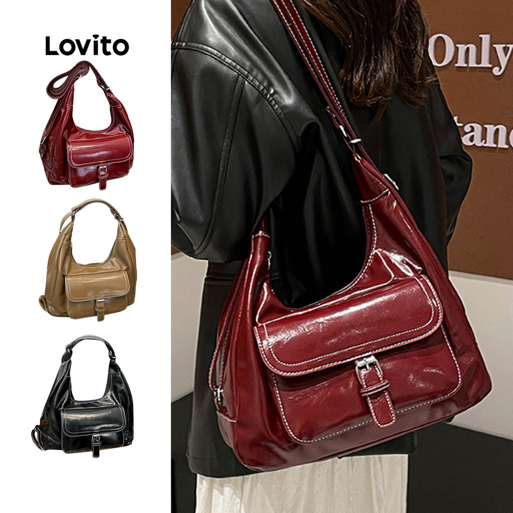Lovito Bolsa de Ombro Casual Multifuncional para mulheres LFA98070 em Oferta na Shopee