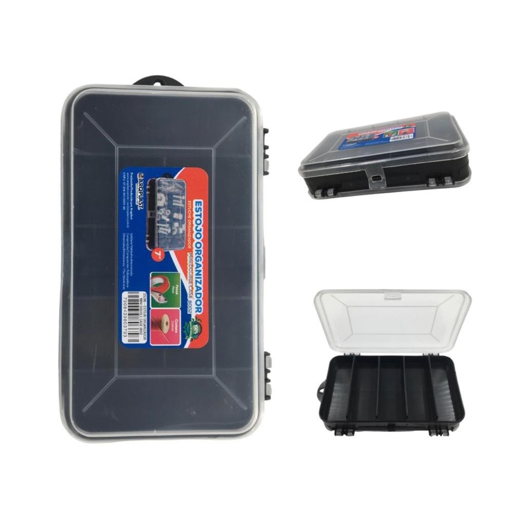 Estojo Organizador Maleta 8002 Mini Double Case Pesca Ferramentas Parafuso Anzol Agulha Costura Linha Botão Alfinete em Oferta na Shopee