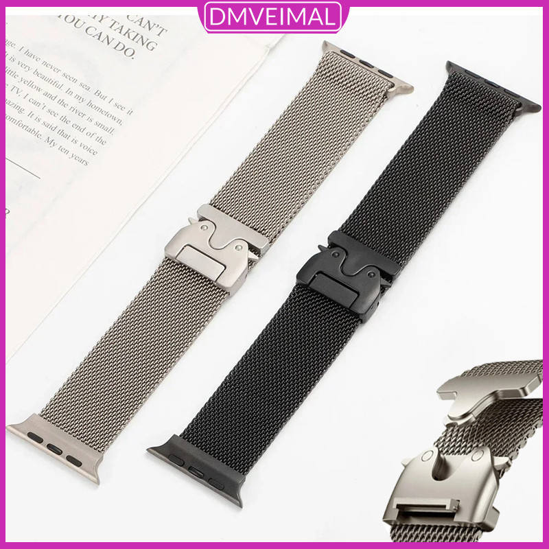 Pulseira De Metal Aço Milanesa Para Relógio Smartwatch IWatch SE Ultra 3 2 Series 11 10 9 8 7 49 45 44 46 42 41 40 38mm