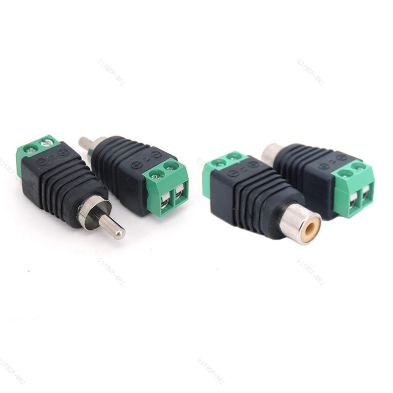 5 Peças Conector RCA Bloco Terminal CAT5 Para Câmera CCTV Vídeo Balun Fêmea Ou Macho Jack AV Scre BR16B2