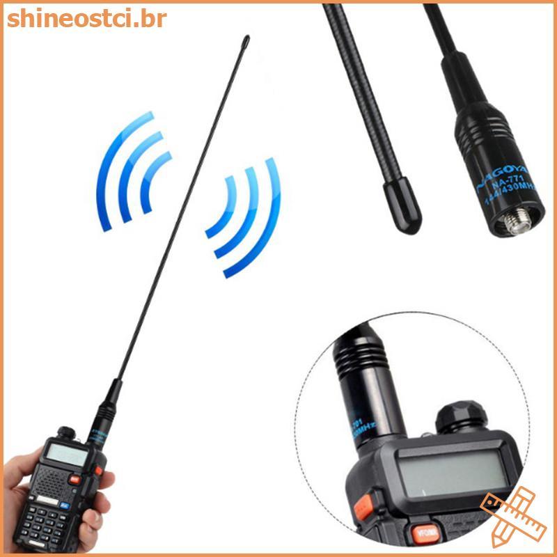 Antena De Rádio De Alto Ganho De Banda Dupla SHINE NA-771 SMA-F Para BaoFeng UV-5R Kenwood ,