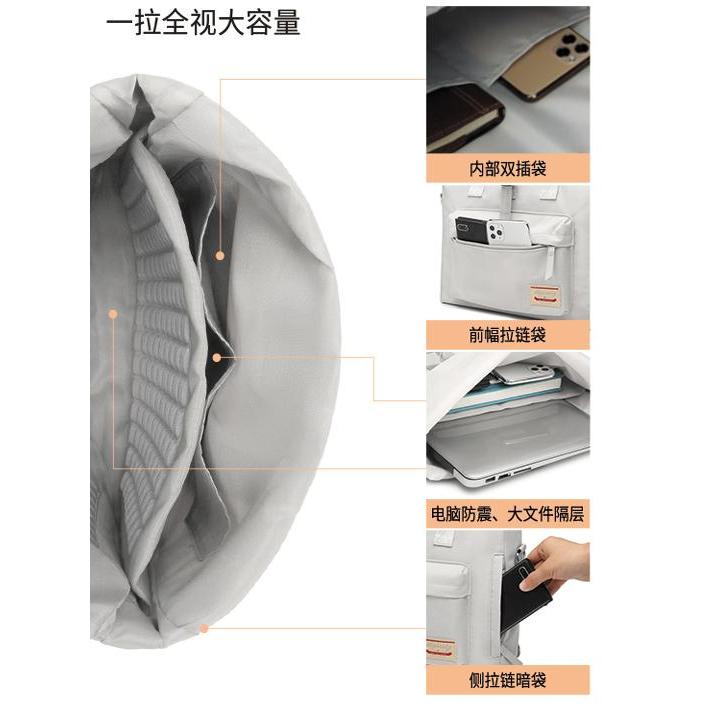 Bolsa para computador Crossbody 14 portátil macbook Bolsa escolar para computador 43 cm Capa protetora Mochila única Men