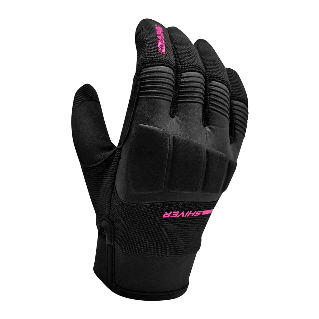 Kit Luva de Moto Shiver Rocket 2 Feminina Pilota Preta e Rosa Touch Screen E Luva Base Termica Frio Inverno Tam P M G GG — imagem 2 de 2