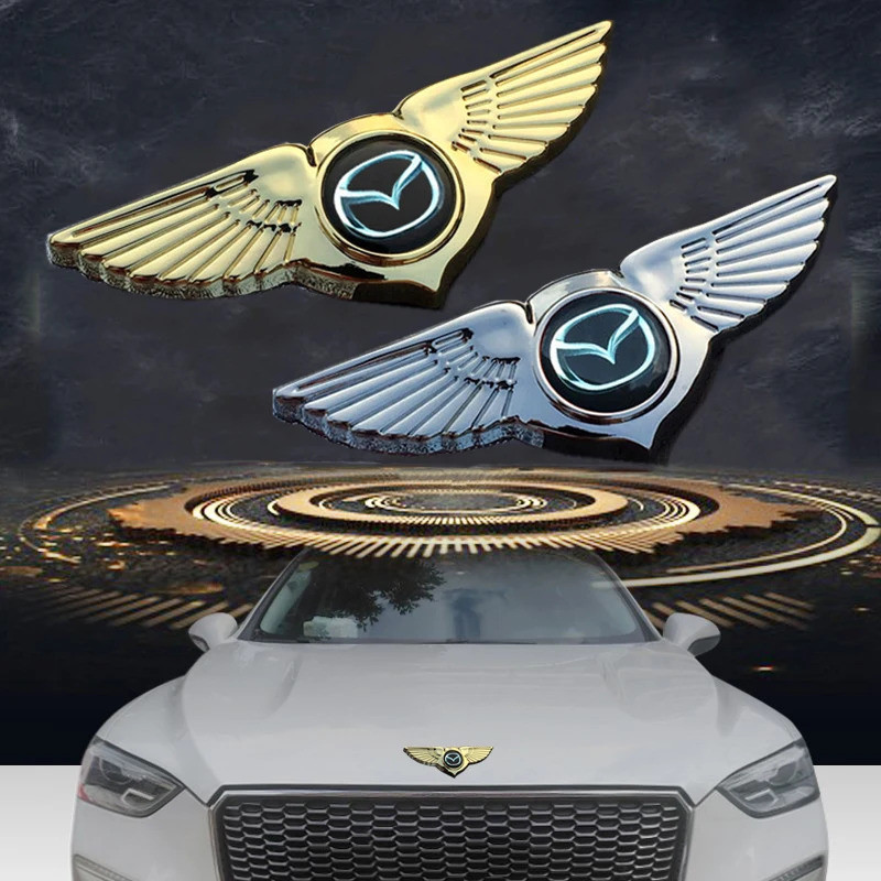 Emblema Metálico 3D para Capô Frontal de Carro, Adesivo Lateral para Mazda Axela 3 5 6 RX8 RX7 MX3 6 Atenza MX5 CX9 CX5