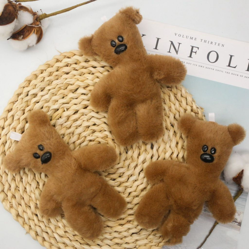Kit 6 Chaveiro Novo Urso série Mr. Bean Urso de Pelúcia