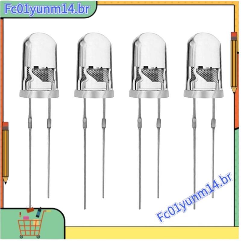 100 Pçs/Lote 5Mm Redondo Uv Led Diodo Super Brilhante Água Clara Luz Cor Da Lâmpada