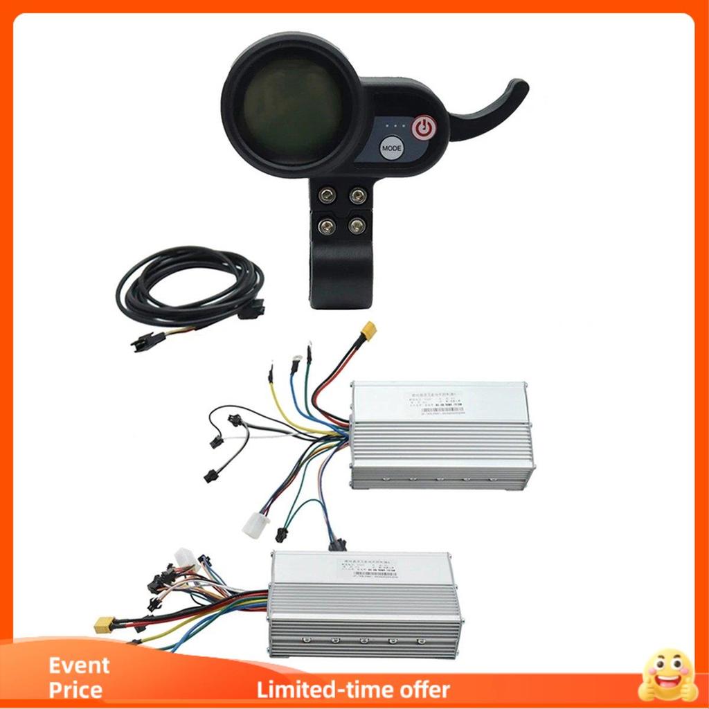 Controlador Sem Escova 60V 50A Motor Duplo + Painel De Tela LCD 36V-60V Para Scooter Elétrica E Peças De Bicicleta