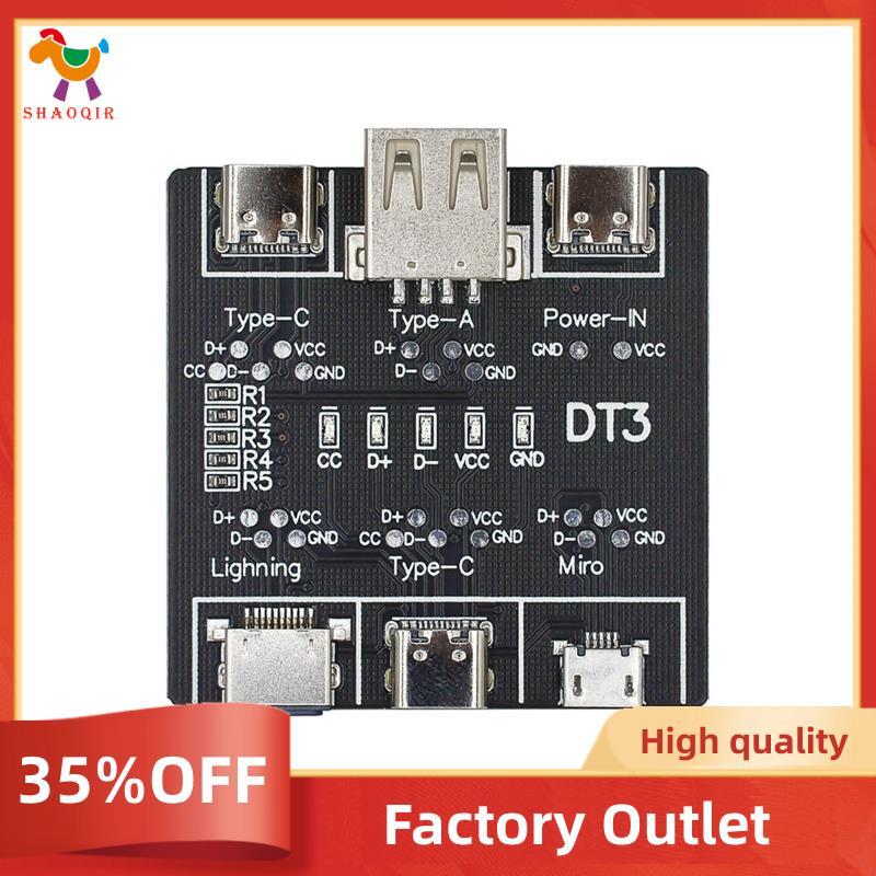 Placa De Detecção De Cabo De Dados USB Para Porta Micro-Tipo C DT3 Testador Rápida Peso Leve