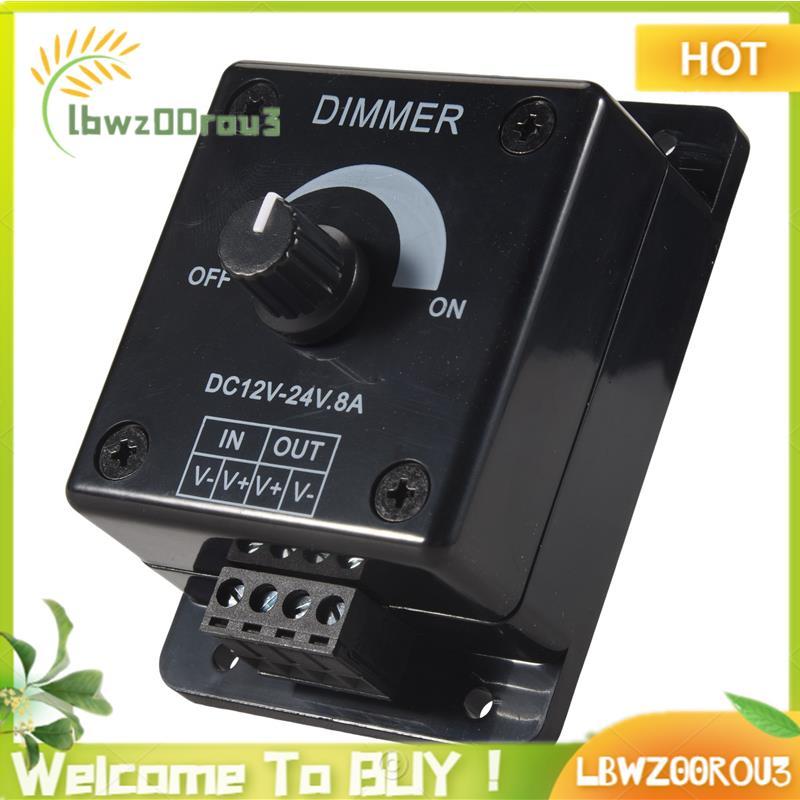 Interruptor Dimmer LED Preto DC 12V 24V 8A Brilho Ajustável Lâmpada Tira Driver Controlador De Fonte De Alimentação De L