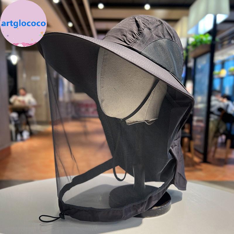 Artglococo Boné De Pesca Ao Ar Livre Anti Mosquito Inseto Chapéu Bug Malha Cabeça Net Protetor Facial Chapéus De Acampam