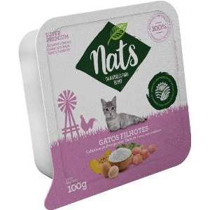 Ração Úmida Nats Gatos Filhotes Frango 100g  Alimento Super Premium Natural