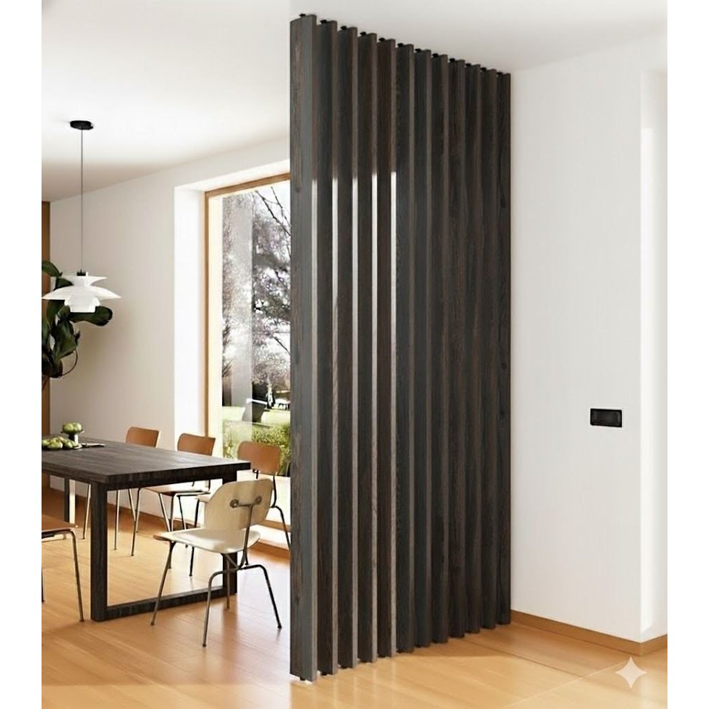 Kit 12 Divisórias de Ambiente WPC 270cm x 10cm x 3,5cm Formaco Decor Colorido/Imbuia Imbuia
