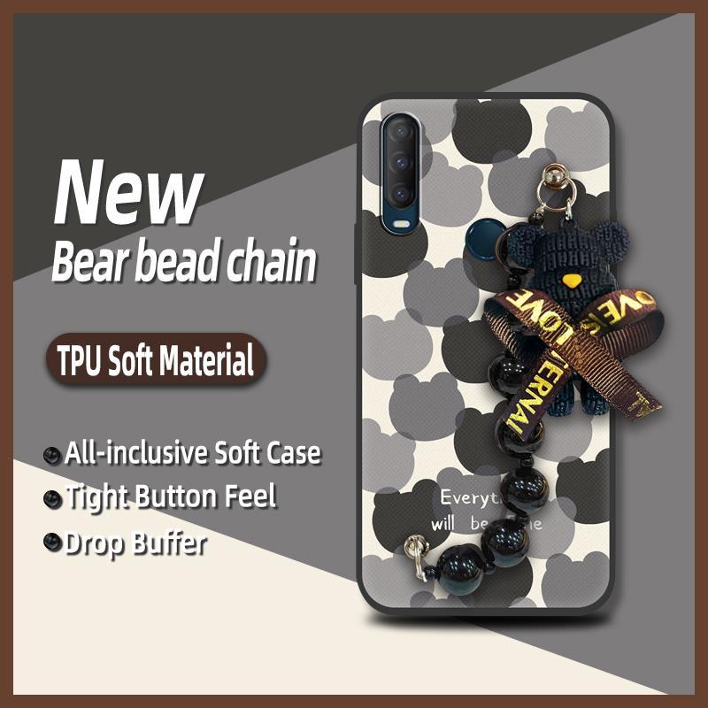 Capa De Telefone De silicone Anti-Queda Para Alcatel 1S 2020/1V 3L 2020 Pulseira De Urso Traseira Fofa À Prova D'água Se