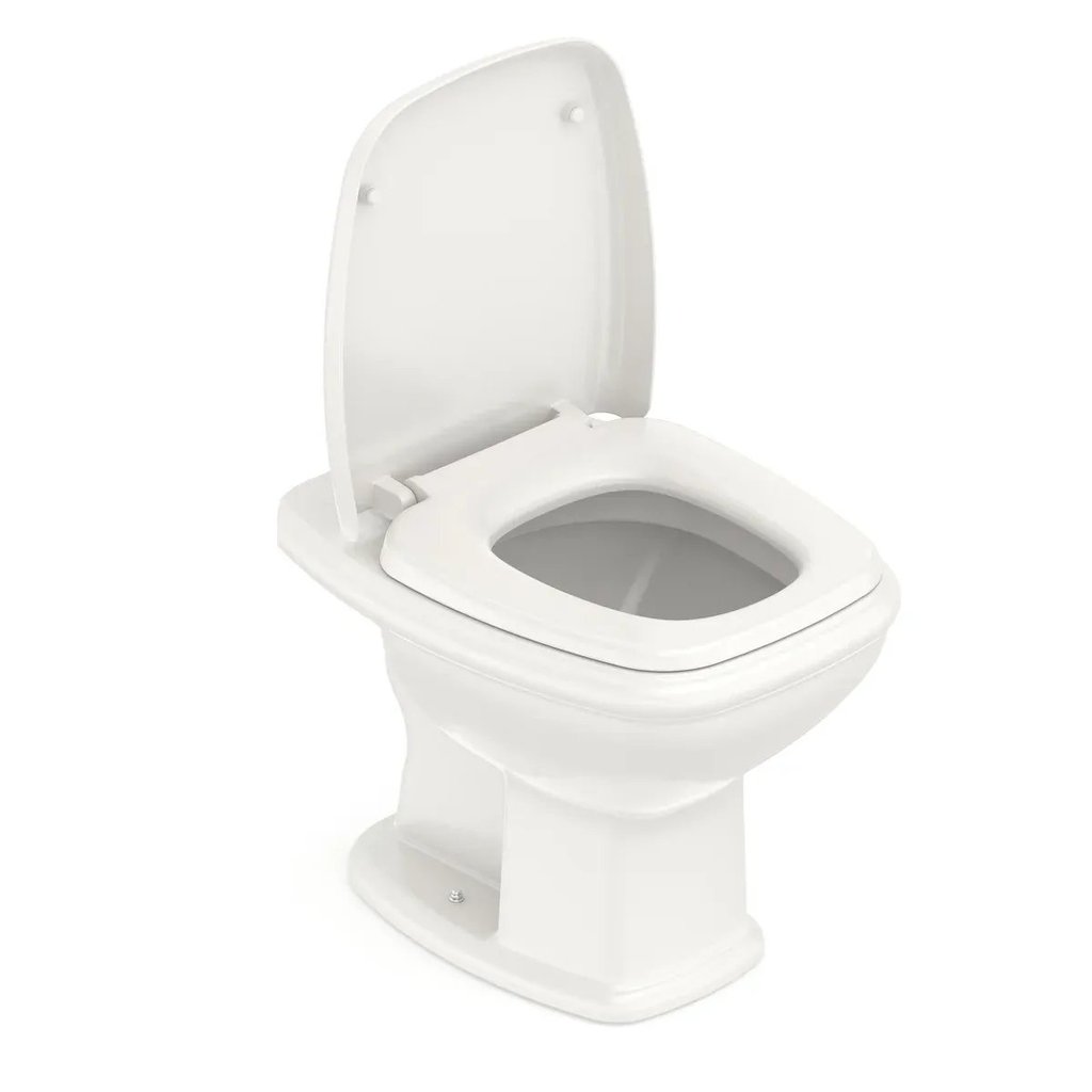 Vaso Sanitário Convencional com Assento Queda Amortecida Fit Plus Celite Pergamon Brilhante