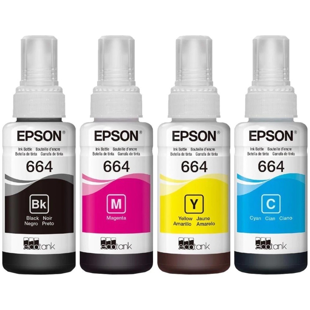 Refil Tinta 664 para L120 L1300 L395 L396 L355 L555 L365 L355