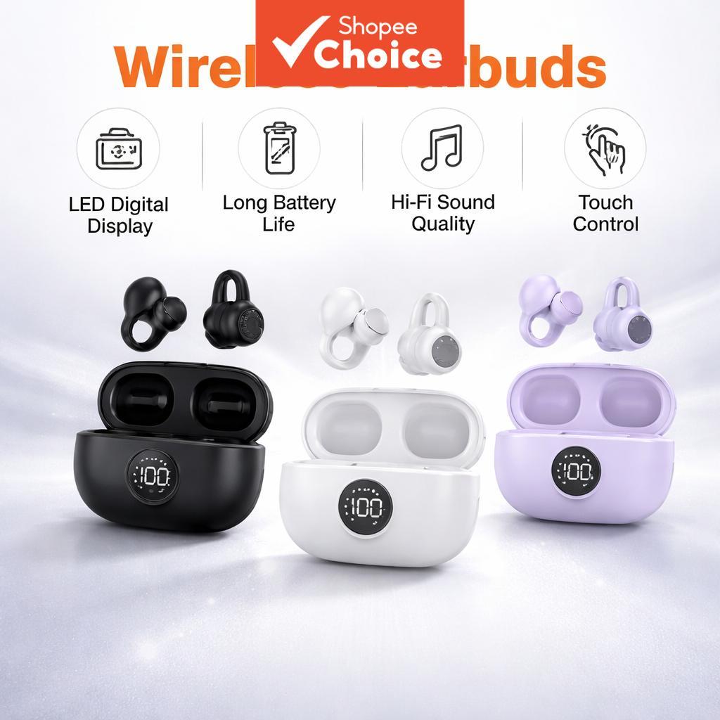 Fones de ouvido K70, fones de ouvido com clipe de orelha, fones de ouvido Bluetooth, baixo consumo de energia, fones de