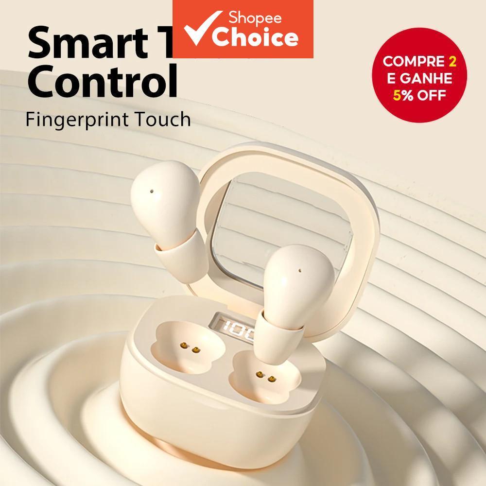 Fones De Ouvido SK19 [Somente Cor Cáqui] Sem Fio Bluetooth TWS Com Cancelamento De Ruído Intra-Auriculares Invisíveis Pa