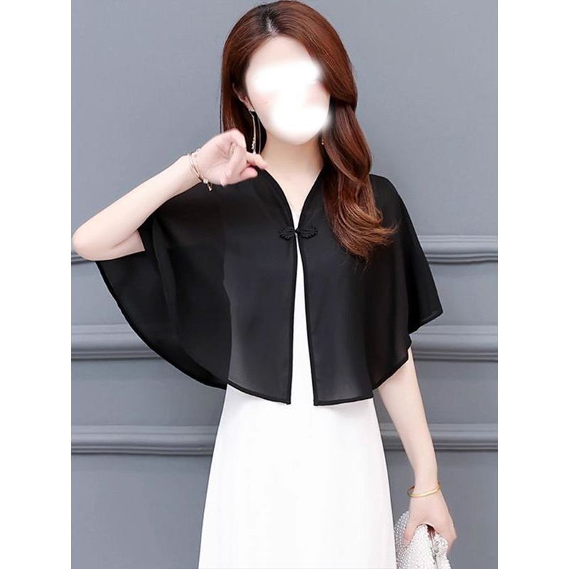 Chiffon xale jaqueta protetor solar roupas primavera verão novo estilo fino Card