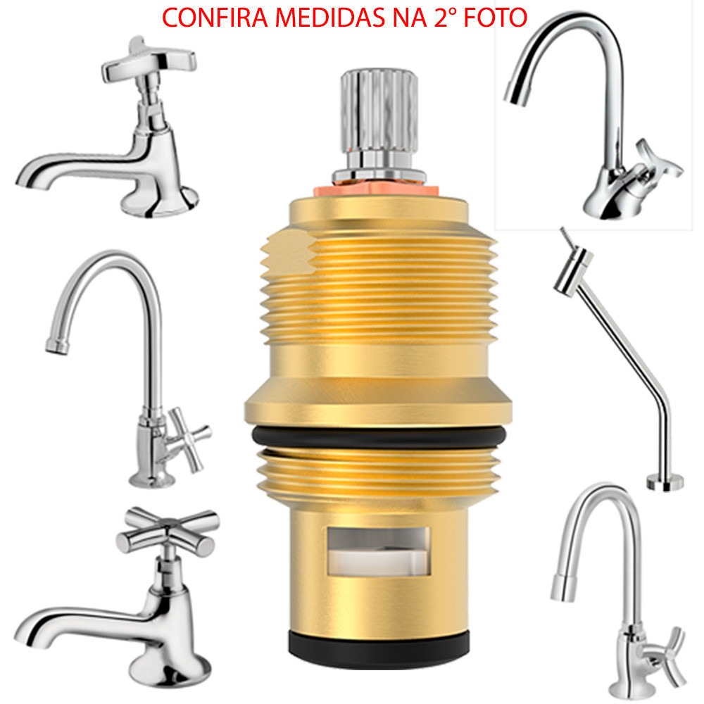 Kit Reparo Cartucho Docol Mvc 1/4 Volta Anti-horario 00401800 Estria Docol