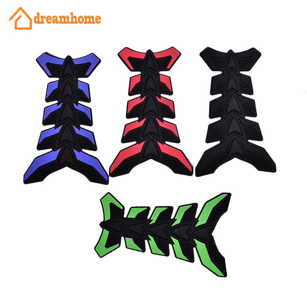 DREAMHOME 3D Borracha Motocicleta Gel Gás Óleo Tanque De Combustível Almofada Decalque Adesivo J8L5