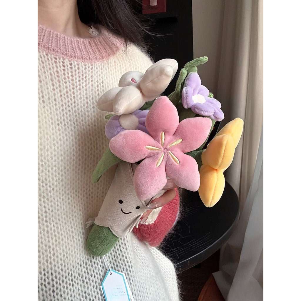 Britânico JE CAT Bouquet Rose Bouquet Boneca de pelúcia Dia dos Namorados Namorada Presente de formatura