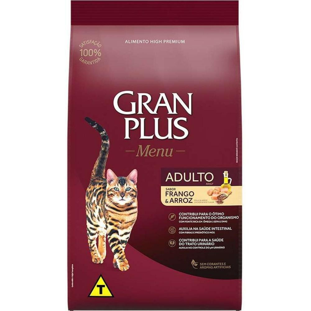 Ração Menu para Gato Adulto Sabor Frango e Arroz 10,1Kg Granplus