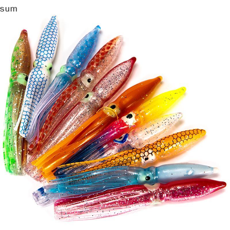 [sum] 10pcs 8cm Isca Macia Lula Artificial Iscas Polvo Atum Veleiro BR