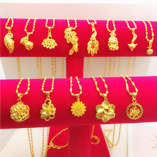 Novo estilo imitação de ouro vietnã areia colar de ouro feminino japonês coreano Popular moeda europeia jóias banhado a 