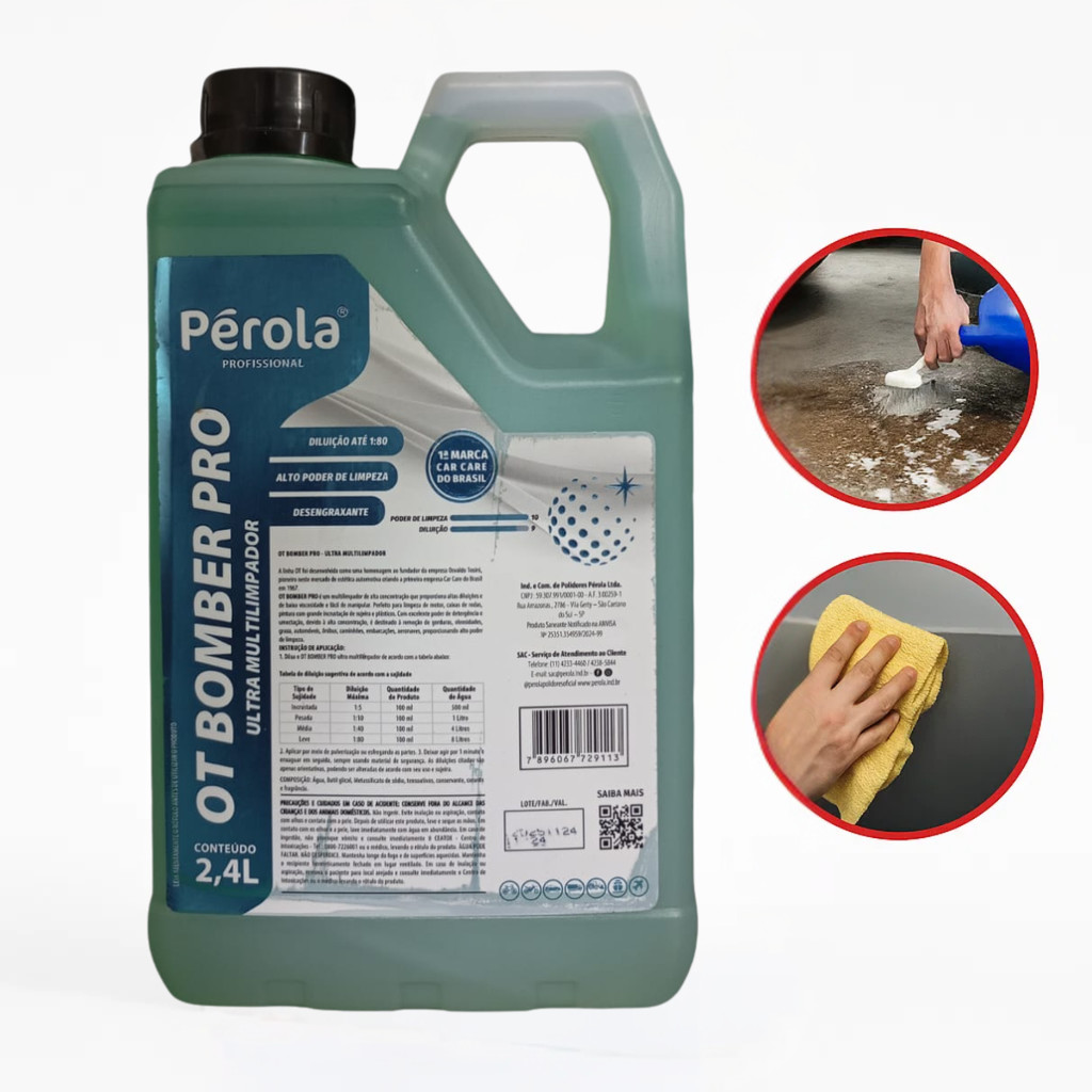 OT Bomber Pro Pérola 2,4L | Multilimpador Desengraxante Automotivo para Lava-rápidos e Uso Geral