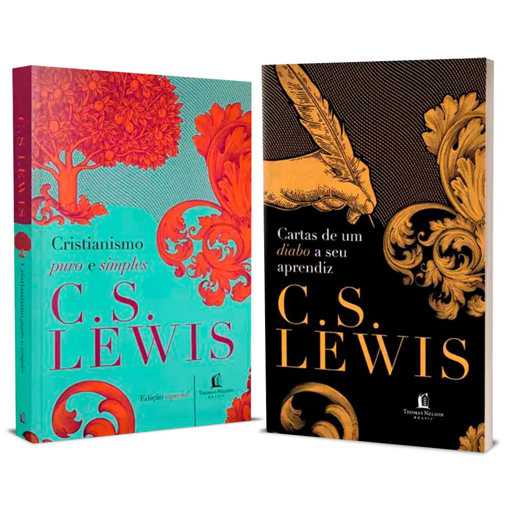 Kit 2 livros C. S. Lewis | Cartas de um Diabo a Seu Aprendiz + Cristianismo Puro e Simples