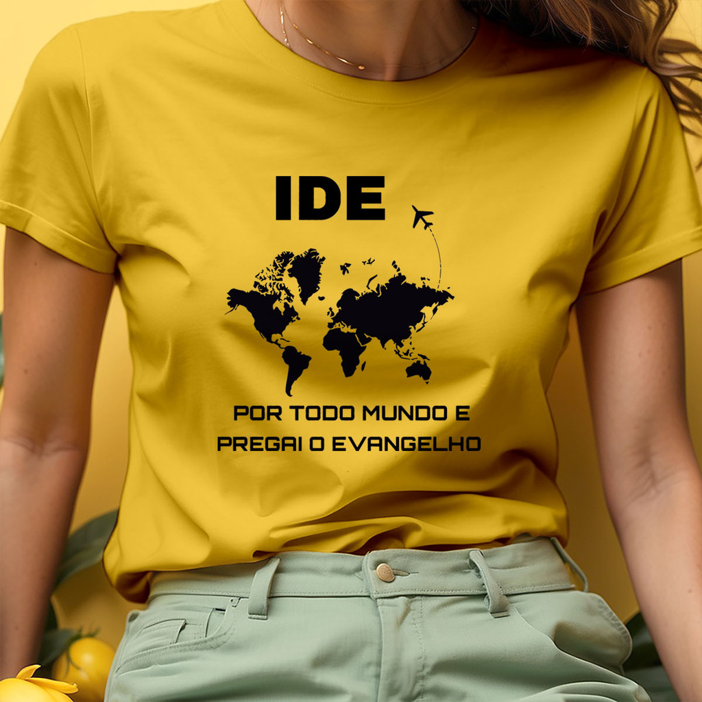 Camiseta Ide por Todo Mundo E Pregai o Evangelho - Congresso em Oferta na Shopee