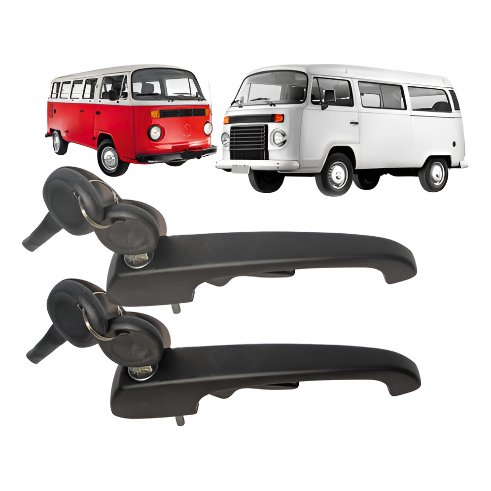 PAR Maçaneta Externa da Porta Dianteira  Esquerda e  Direita VW Kombi Clipper 75 a 13  Worker  Delivery Titan