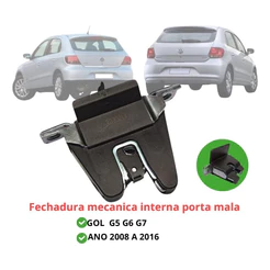 Fechadura Mecânica Tampa Traseira Porta Mala Gol G5 G6 G7 G8
