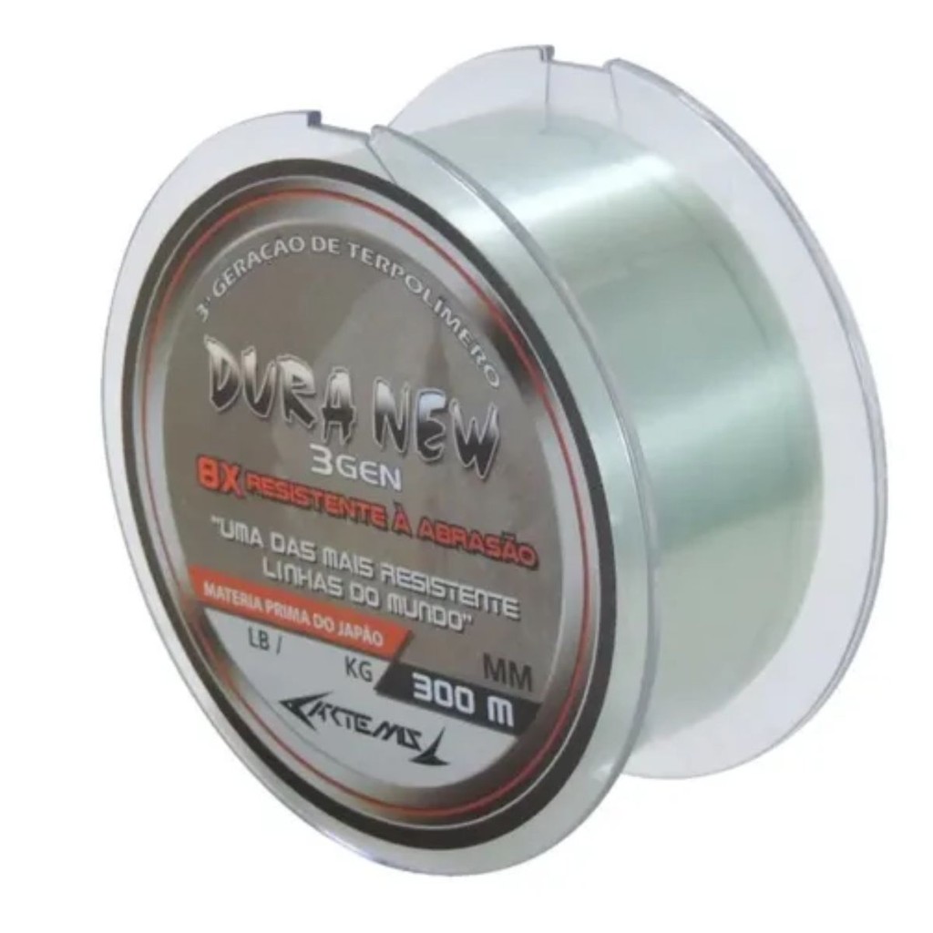 Linha Duranew Duranium 0,30mm 300m 21lb Monofilamento 8X