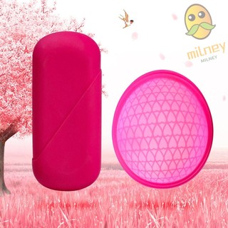 MILLNEY Disco Menstrual Ferramentas De Cuidados Femininos Design Flat-fit Silicone Copa