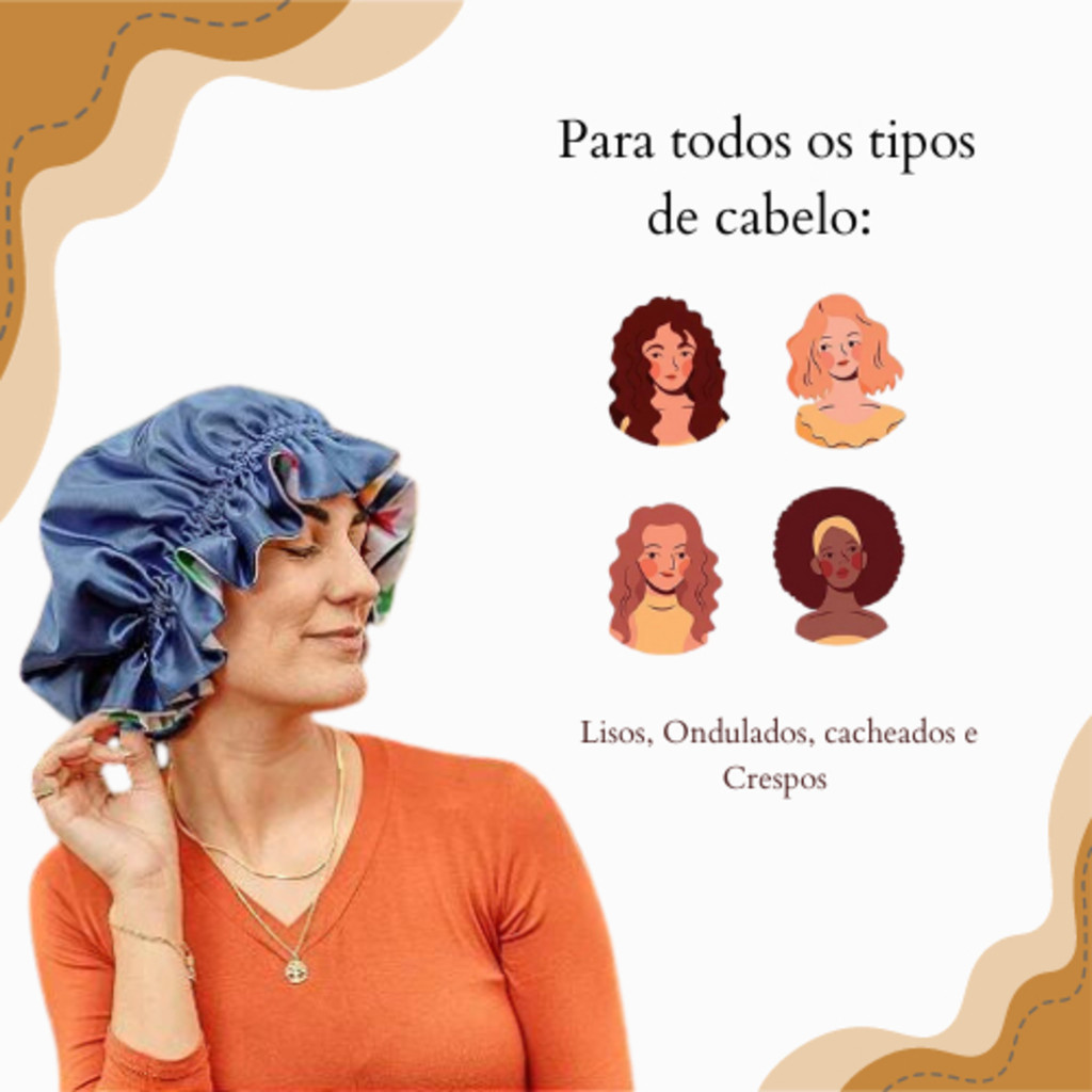 Kit com 24 toucas de cetim antifrizz - Para Revender