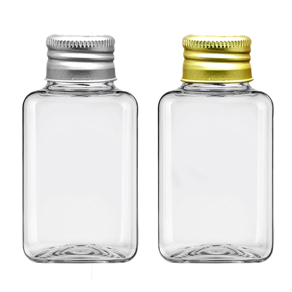 Frascos Plástico Pet 40ml R18 Quadrado Com Tampa Alumínio Fechada em Oferta na Shopee