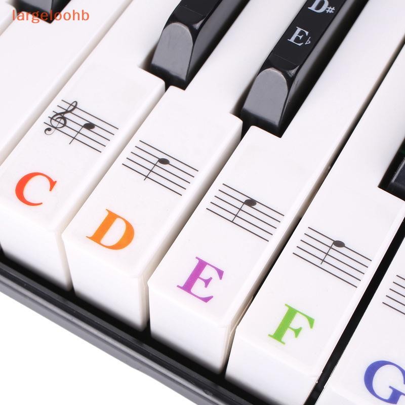 [largeloohb] 1 Peça Adesivos De Piano Multicoloridos Teclado Nota Chave Removível Etiquetas Para Crianças Iniciantes