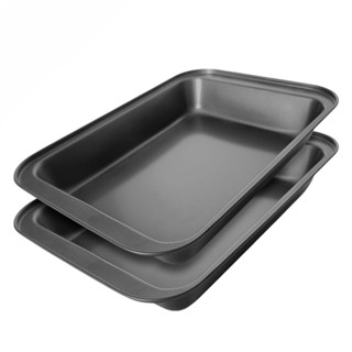 Kit 2 Forma Assadeira Retangular Antiaderente Teflon Bolo Pão Cuca Lasanha Torta Aço Empada Grande em Oferta na Shopee