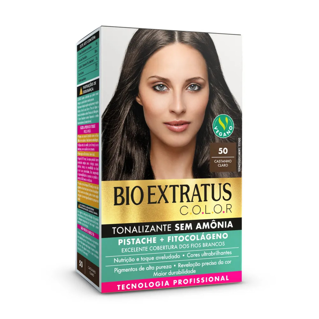 Kit Tonalizante Bio Extratus Color 50 - Castanho Claro