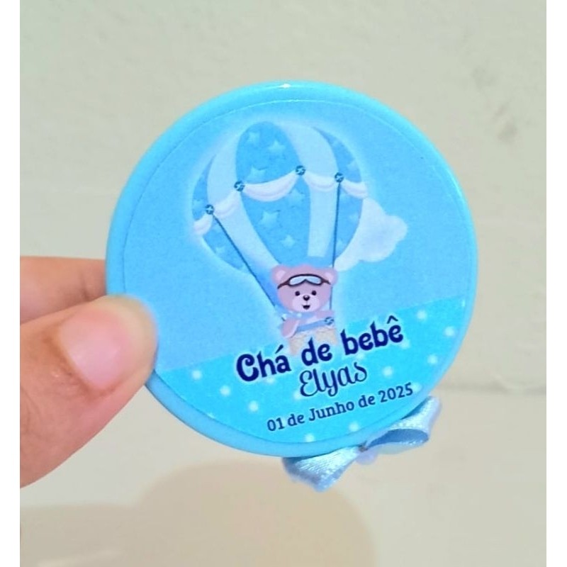 10 latinha para lembrancinha do Ursinho Baloeiro personalizada com nome e idade