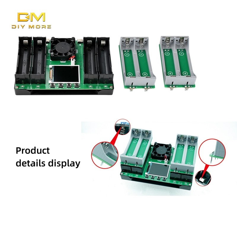 DIYMORE Testador De Bateria Display LCD Analisador Universal De Verificador E Carregador Para Baterias 18650 em Oferta na Shopee