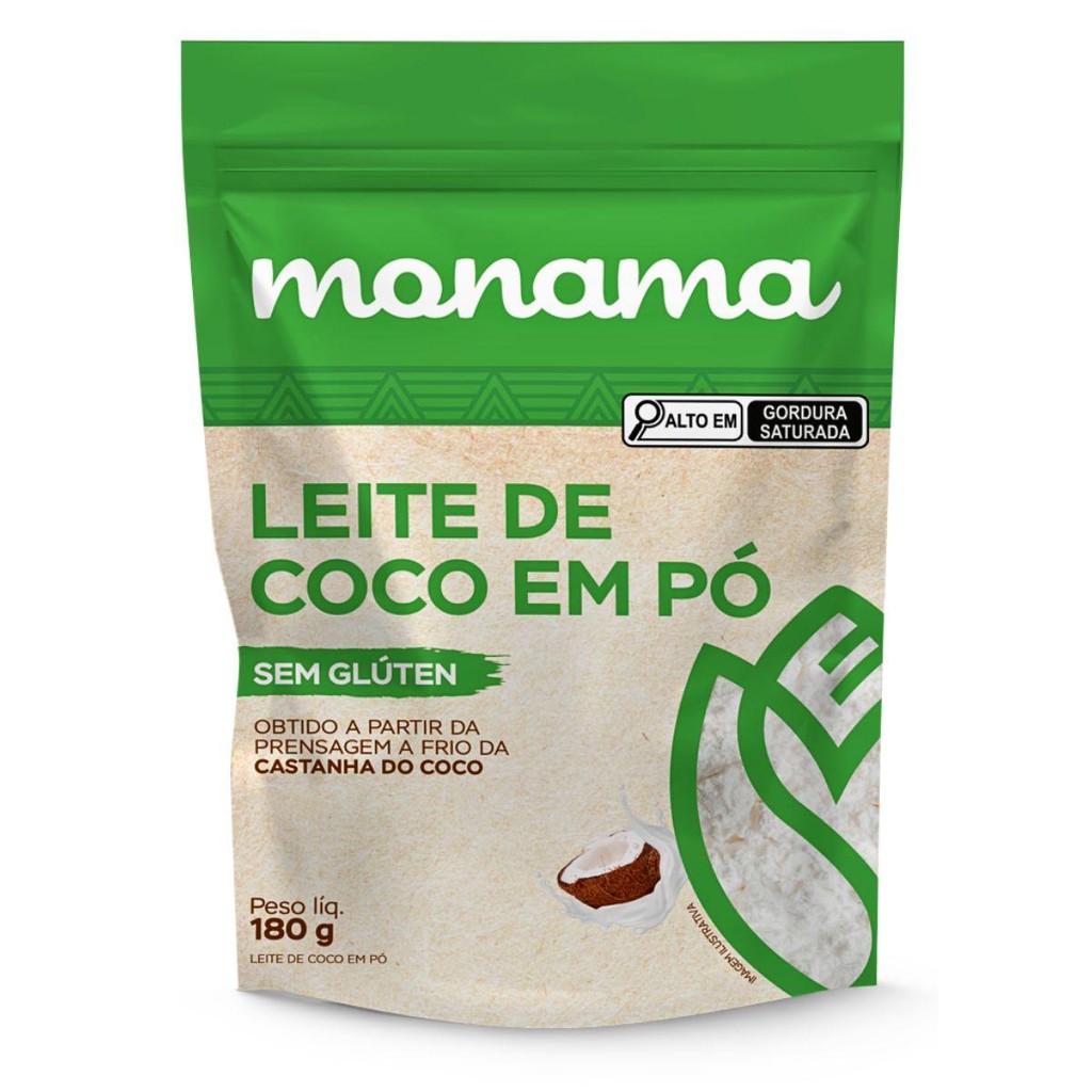 Leite De Coco Em Pó 180G Monama Vegano