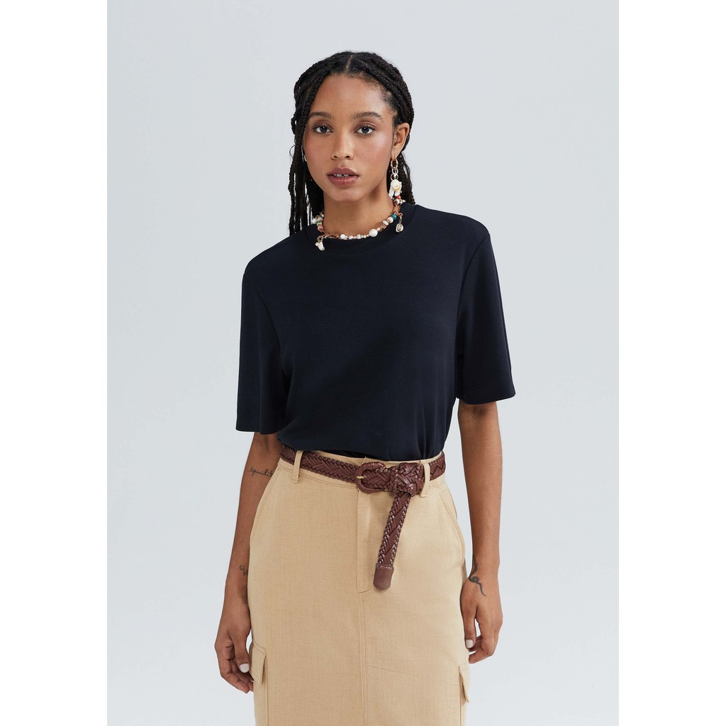 Camiseta Básica Feminina Manga Curta Mid