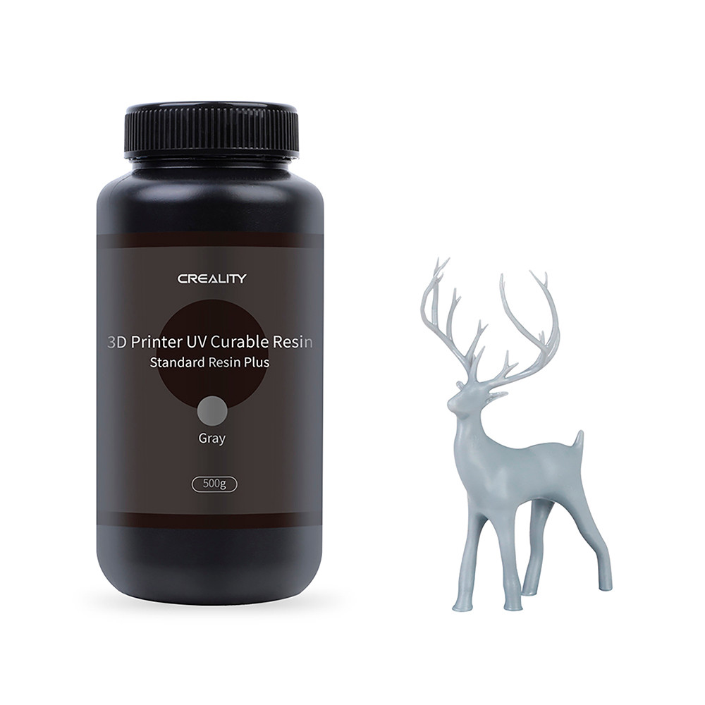 Resina para Impressora 3D Creality Padrão LCD Plus 0,5 Kg de Alta Precisão e Cura Rápida Cinza em Oferta na Shopee