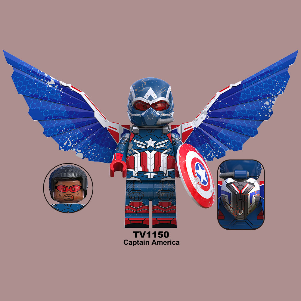 Bruce Banner Steve Rogers Sam Wilson Super Heroes Bloco De Construção Mini Tijolos Figura Brinquedos De Plástico — imagem 2 de 2