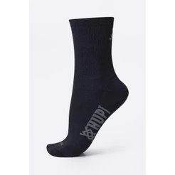 Meia HUPI Casual Cano Longo Algodão Preto
