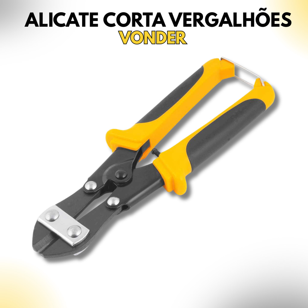 Alicate Corta Vergalhões e Cabos 8" Vonder – Corte Preciso e Resistente