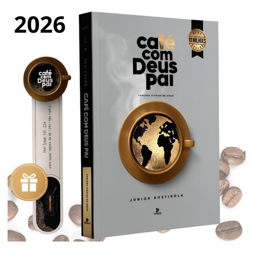 Novo Livro Café Com Deus Pai | Junior Rostirola 6 Edicão 2026 em Oferta na Shopee