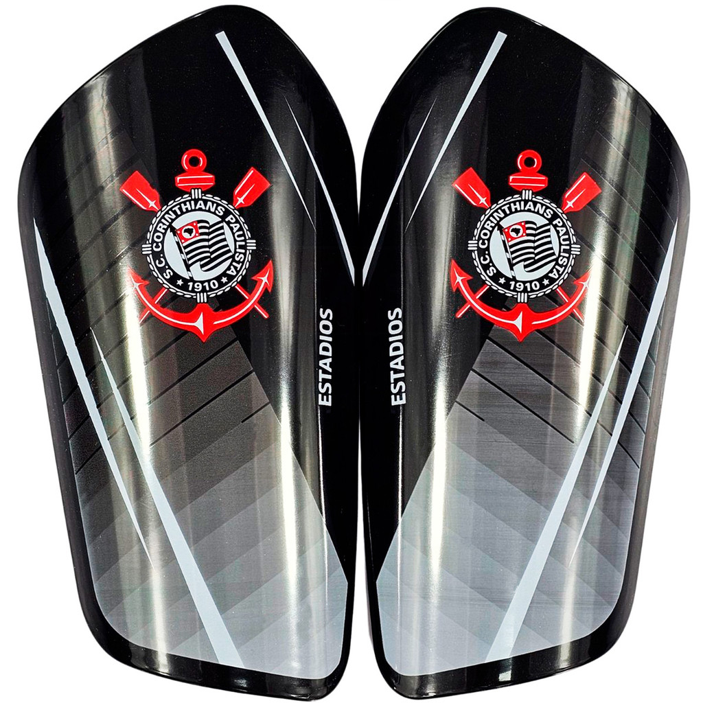 Caneleira Infantil SSCP Timão Corinthians Oficial Cor Preto Estádios - Sportcom